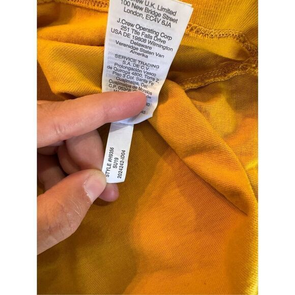 Madewell tshirt dress size large mustard yellow - Picture 5 of 7